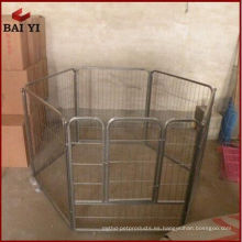 Jaula de perro de acero grande de alta calidad, jaula de perro de acero galvanizado, jaula de perrera de perro de 6 pies